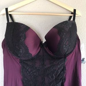 Torrid Intimates Bustier/Bodysuit (Purple/Black)